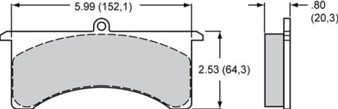 Wilwood Disc Brakes Brake Pads 150-45-7520K PAD,7520-45,GN,.800 THK,AXLE SET