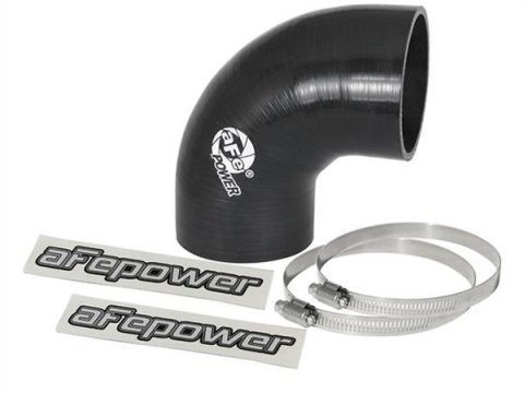 aFe Tubing Couplers 59-00076 Couplers, 90 degree Elbow, Silicone, Black, 2.75 in. Inlet/Outlet Diameter, 5.00 in. Length, Each