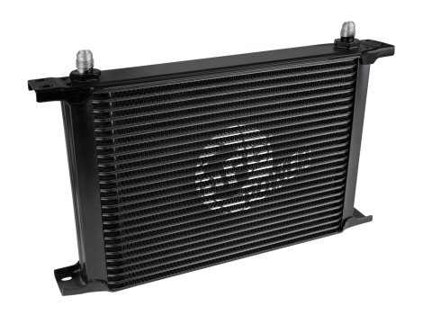aFe BladeRunner Oil Coolers 46-80004 Engine Cooler, BladeRunner, Plate, 8.00 in. Tall, 10.00 in. Long, 2.00 in. Thick, Aluminum, Black Powdercoated, Kit
