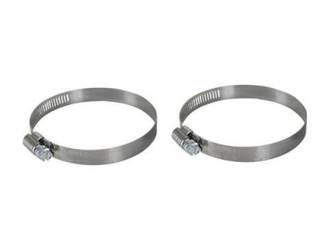 aFe Stainless Steel Hose Clamps 59-01013-MA Clamps, Worm Gear Style, Steel, Natural, 2.813 in. to 3.750 in. O.D., Pair
