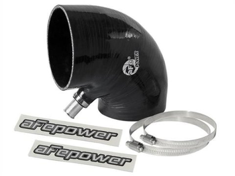 aFe Tubing Couplers 59-00113 Couplers, 90 degree Elbow, Silicone, 4.25 in. Inlet/4.00 in. Outlet Diameter, 3/4 in. Diameter By 1 in. Long Fitting On Inside of Elbow, Each