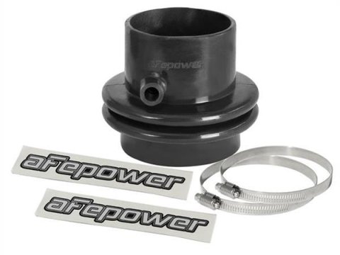 aFe Tubing Couplers 59-00108 Couplers, Straight, Silicone, Black, 3.00 in. Inlet/2.75 in. Outlet Diameter, 3.50 in. Length, 3/8 in. Port On the Middle of the Side, Each