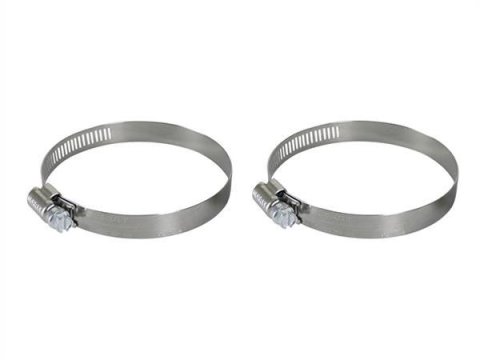 aFe Stainless Steel Hose Clamps 59-01012-MA Clamps, Worm Gear Style, Steel, Natural, 2.563 in. to 3.500 in. O.D., Pair