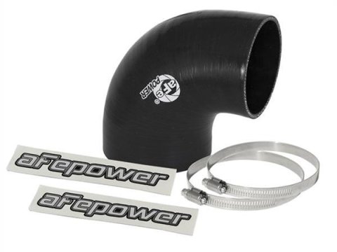 aFe Tubing Couplers 59-00068 Couplers, 90 degree Elbow, Silicone, Black, 3.50 in. Inlet/3.00 in. Outlet Diameter, Each