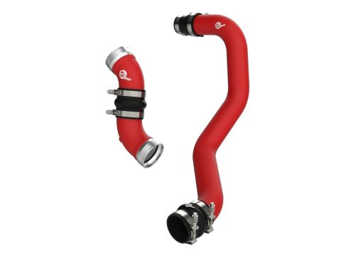 AFE Power Air Intake Kits 46-20054-R BladeRunner Aluminum Hot and Cold Charge Pipe Kit Red GM Diesel Trucks 06-10 V8-6.6L (td) LBZ/LMM
