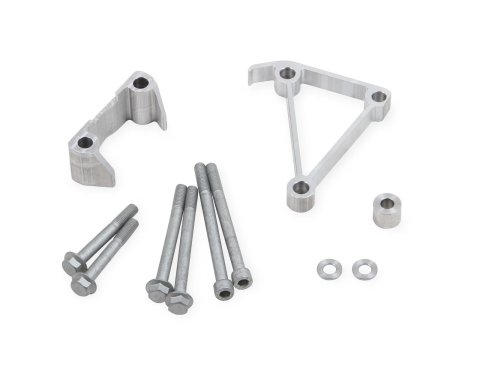 Holley LS Engine Swap Accessory Drive Systems 21-4 Bracket Spacer Kits, Aluminum, Natural, Long, Chevy, Small Block LS, Each