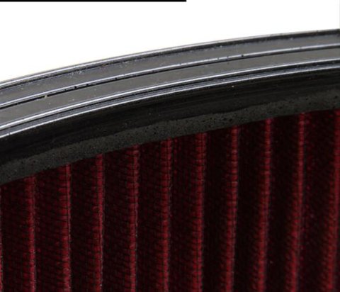 Holley 4500 Drop Base Air Cleaner Assemblies 120-4530 Cleaners, 16 in. Round, 7.50 in. Horn, Dropped Base, Steel, Chrome, Cotton Gauze Filter, Red, 3 in. Tall, fits Model 4500, Each