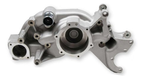 Holley Mechanical Water Pumps 97-222 Pumps, Mechanical, LS Cooling Manifold, Counterclockwise, Aluminum, Satin Finish, Mid-Mount Race Drive, with A/C Delete, GM, 4.8-7.0L, Each