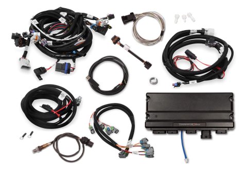 Holley Terminator X MAX Engine Management Systems 550-918T Systems, MAX, 8-EV6 Injectors, 8-Coil, Trans Control, Sensors, USB Cable, Chevy, LS, 4.8-6.2L, 4x Cam, 58x Crank, Kit