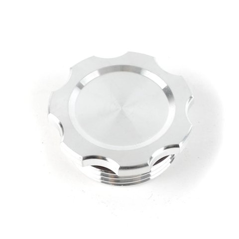 Holley LS Engine Oil Fill Caps 241-198 Filler Caps, Caps, Dished, Round, Screw-in, Aluminum, Silver, Chevrolet, Small Block LS, Each