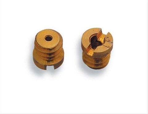 Holley Emulsion Jets 142-36 Carburetor Jets, Emulsion, Jet 0.036 in. Diameter, 6-32 Thread, Brass, Natural, Pair