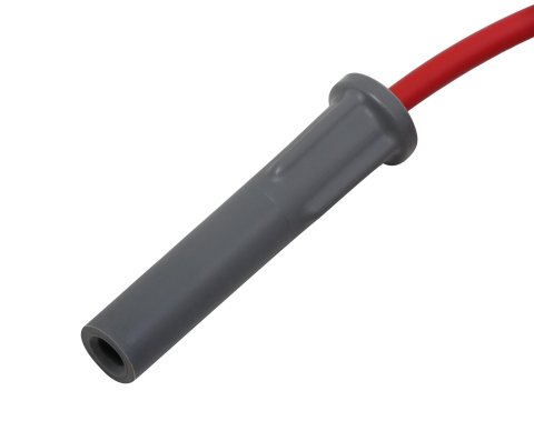 Holley Spark Plug Wires 561-115 Wire Sets, EFI, Cut-toFit, for Smart Coil, 36 in. Long, Red Wire, 8.00mm Core, Gray Silicone, Boot, Straight, Universal, Set