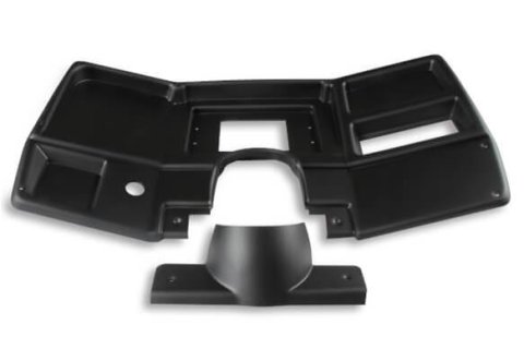 Holley EFI 7 in. Dash Bezels 553-314 Panels, EFI, Bezel, 5/32 Thick, ABS Material, Black Matte Finish, without A/C Vents, Chevy, GMC, Trucks, Each