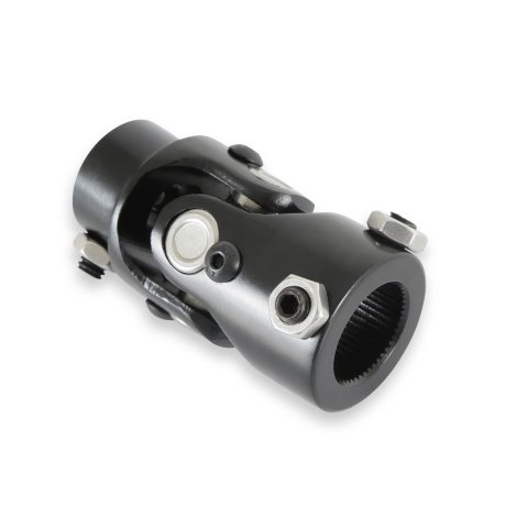 Holley Steering U-Joints 320-105 Joints, U-Joint, Single-Joint, Steel, Black Zinc, 1 in. 48-Spline, 3/4 in. DD, Hardware Included, Each