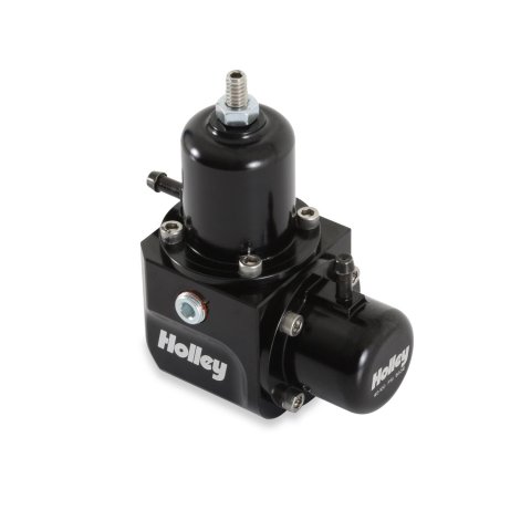 Holley EFI Fuel Pulse Dampers 12-1001 System Dampers, Billet Aluminum, Black Anodized, 40-100 psi, -6 AN Female Threads Inlet/Outlet, Each