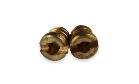 Holley Emulsion Jets 142-00 Carburetor Jets, Emulsion, Blank, No-Hole, 6-32 Thread, Brass, Natural, Pair