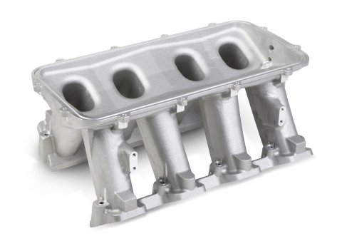 Holley LS Modular Hi-Ram Intake Manifold Bases 300-213 Manifolds, Modular, Hi-Ram, Base Only, Carbureted, Aluminum, Natural, Rectangular Port, LS3, L92 Cylinder Head, Chevy, 6.0L, 6.2L, Each