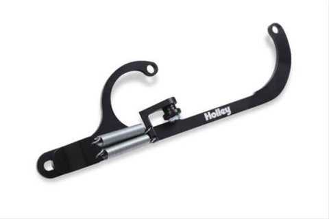 Holley Billet Throttle Return Spring Brackets 20-284 Brackets, Aluminum, Carburetor Base Mount, Black Finish, Dual Spring, for Model 4150, 4160, Edelbrock Style, Each