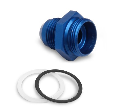 Holley Fuel Fittings 26-74 Fitting, Carburetor Inlet, -8 AN Hose End to 7/8-20 in. Male Thread, Steel, Each