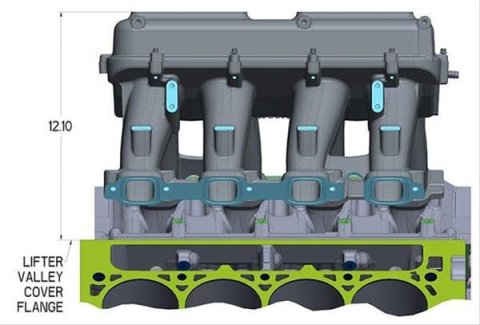 Holley LT Modular Hi-Ram Intake Manifold Tops 300-238 Manifolds, Modular, Hi-Ram, Top Section Only, Tunnel Ram Style, Dual Carburetor, 4500 Flange, Aluminum, Satin Finish, Chevy, 6.2L, Each