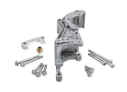 Holley LS Engine Accessory Drive Kits 20-155 Brackets, Engine, Cast Aluminum, Natural Finish, Alternator, Power Steering, Chevy, LS, 4.8-7.0L, Kit