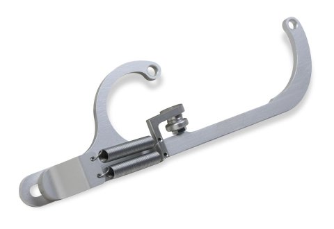 Holley Billet Throttle Return Spring Brackets 20-282 Brackets, Aluminum, Clear Anodized, Dual Spring, Carburetor Base Mount, for Models 4150, 4160 Series, Each