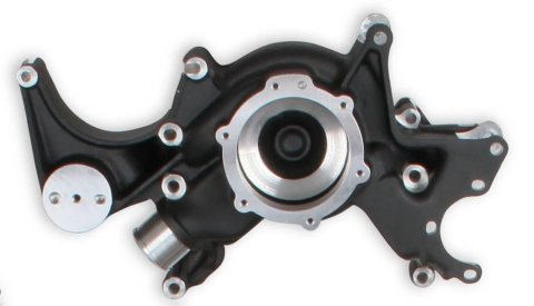 Holley Water Pumps, Mechanical 97-311 Pump Housings, Replacement, Cooling Manifold, Cast Aluminum, Black Finish, for Mid-Mount Accessory System, Chevy, 5.7-7.4L, Each