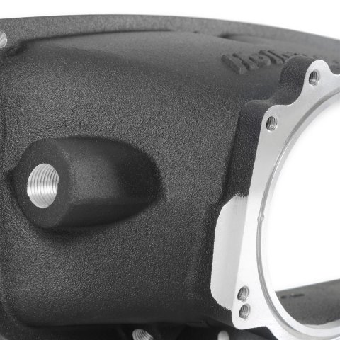 Holley EFI Coyote Throttle Body Adapters 300-925BK Adapter, 93mm, Aluminum, Black, For Ultra Lo-Ram Front Feed Manifold, Ford, Coyote, Each