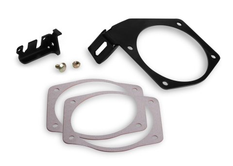 Holley Throttle Cable Brackets 20-148 Brackets, Body Mounting Style, Aluminum, Black Anodized, Chevy, Kit
