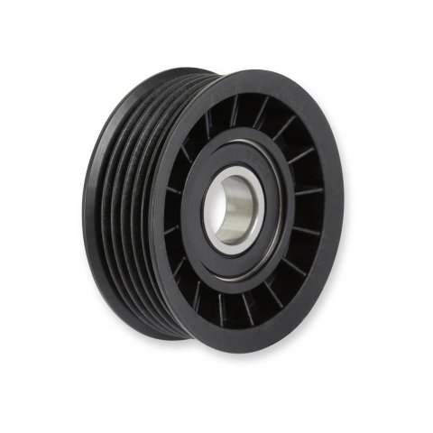 Holley Idler Pulleys 97-344 Pulleys, Replacement, Pulley, 6-Groove, Serpentine, Plastic, Black, 68.75mm OD, 25mm Thick, for Relocation Kit, 97-347, 97-368, 97-369, Each