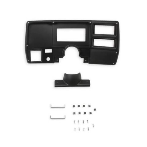 Holley EFI 6.86 in. Dash Bezels 553-395 Panels, EFI, Bezel, 5/32 Thick, ABS Material, Black Matte Finish, with A/C Vents, Chevy, GMC, Trucks, Each