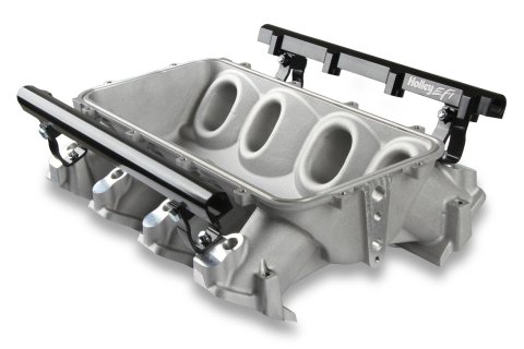 Holley LS Modular Lo-Ram EFI Intake Manifolds 300-670 Manifolds. Modular, EFI, Base Only, Rectangular Port Head, Mulit-port, Cast Aluminum, Satin Finish, Chevy, 6.0L, 6.2L, Each