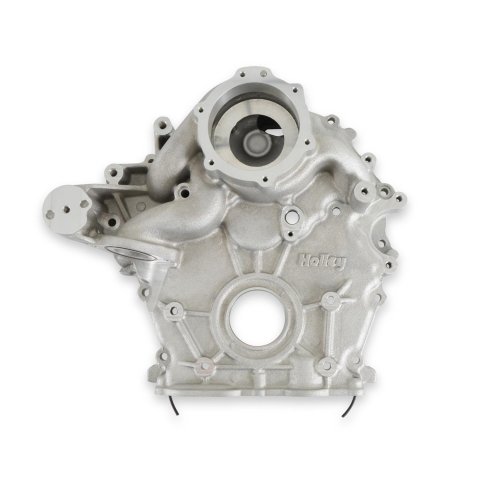 Holley Ford 7.3L Godzilla Timing Covers 97-401 Covers, Holley, One-Piece, Cast Aluminum, Natural Finish, Gasket included, for High-Mount Accessory Drive, Godzilla, Each