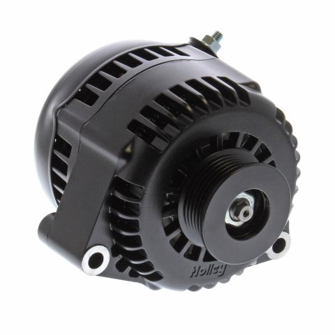 Holley Premium Alternators 197-303 Alternators, Premium, OE Style, Cast Aluminum, Black Anodized, 150 amps, 12V, Internal Regulator, Serpentine Pulley, Chevy, 4.8-7.0L, Each
