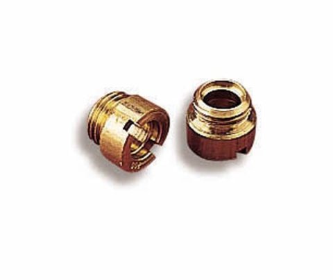 Holley Alcohol Jets 122-164 Carburetor Jets, Standard Main, Alcohol, Number 164, Jet Size 0.1640 in., Brass, 5/16 in.-32 Thread, Pair