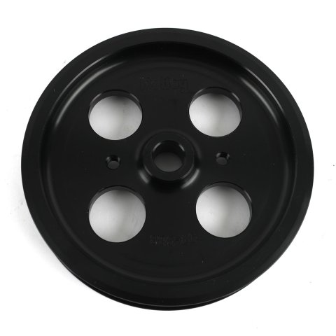 Holley Power Steering Pulleys 97-383 Pulleys, Replacement, Aluminum, Black, Serpentine, 6-rib, Overdrive, Press Fit, GM Type 2 Pump, Chrysler, Dodge, Jeep, 5.7-6.4L, Each