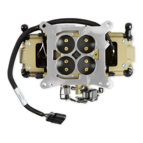 Holley Terminator X Stealth 4150 2X4 EFI Fuel Injection Systems 550-1076 Systems, X, 4150, 2x4 EFI, Eight Injector, Dual Throttle Body, Speed Density, Aluminum, Gold, Tunable, Kit
