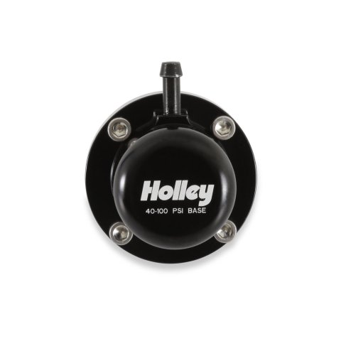 Holley EFI Fuel Pulse Dampers 12-1004 System Dampers, Billet Aluminum, Black Anodized, 40-100 psi, -6 AN Male Threads Inlet/Outlet, Extended Range, Each