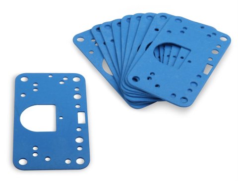 Holley Carburetor Metering Block Gaskets 1008-1907-1 Gaskets, Block, Rubber, Blue, 10 Pack, for Models 2300, 2305, 4150, 4160, 4500, Set