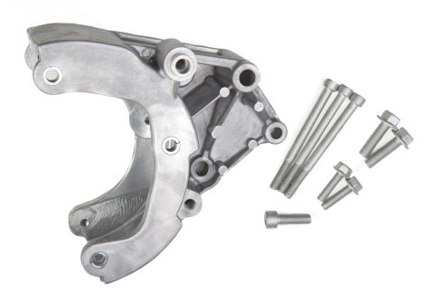 Holley LS Engine Air Conditioner Brackets 20-133 Conditioning Compressor Brackets, for R4 Compressor, Aluminum, Natural, Chevy, Small Block LS, Each