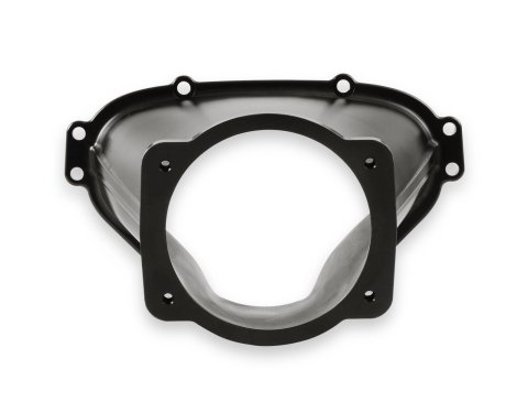 Holley Throttle Body Adapters, EFI Manifold 300-630BK EFI, LS Lo-Ram, Front-Feed, 105mm Adapter, Aluminum, Black Finish, Gasket, O-ring Cord, for 300-602, 603, Each