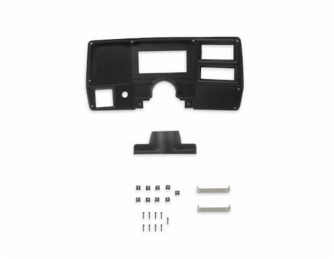Holley EFI 6.86 in. Dash Bezels 553-397 Panels, EFI, Bezel, 5/32 Thick, ABS Material, Black Matte Finish, with A/C Vents, Chevy, GMC, Trucks, Each