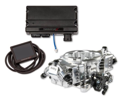 Holley Terminator X Stealth 4150 58X LS EFI Fuel Injection Systems 550-1060 Systems, X, 4150, EFI, Four Injector, Throttle Body, Speed Density, Aluminum, Shiny, Chevy, 4.8-7.0L, Kit