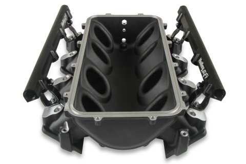 Holley LS Modular Lo-Ram EFI Intake Manifolds 300-670BK Manifolds. Modular, EFI, Base Only, Rectangular Port Head, Mulit-port, Cast Aluminum, Black Finish, Chevy, 6.0L, 6.2L, Each