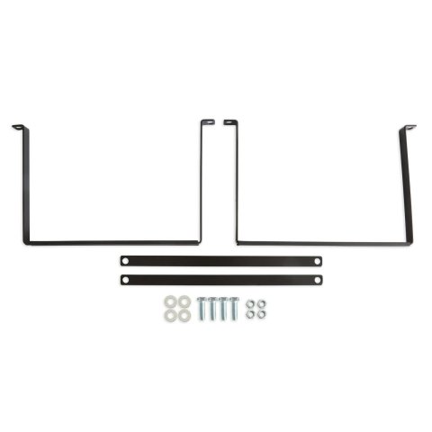 Holley Fuel Cell Mounting Straps 19-220 Mounts, Steel Straps, 1/8 in. Thick, Black, E-coated, Rubber Isolator Strips, Hardware included, for 5 Gallon Cell, Kit