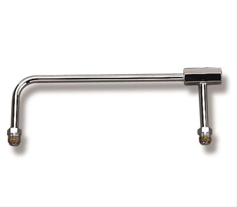 Holley Fuel Lines 34-550 Lines, Single Inlet, Female Thread, Dual Outlet, Male Thread, 5/8 in.-18 Inverted Flare, Steel, Chrome Finish, fits Model 4500, Dominator, Kit