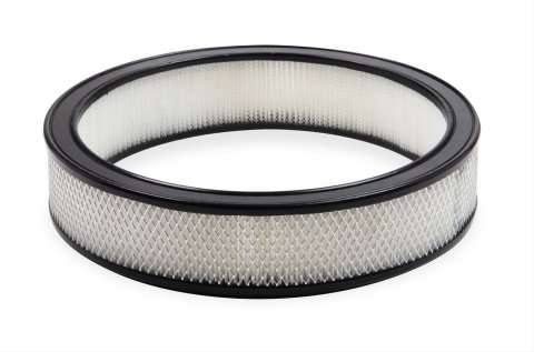 Holley Replacement Air Filter Elements 120-178 Elements, Round, Paper, White, 14 in. Diameter, 3 in. Tall, Each