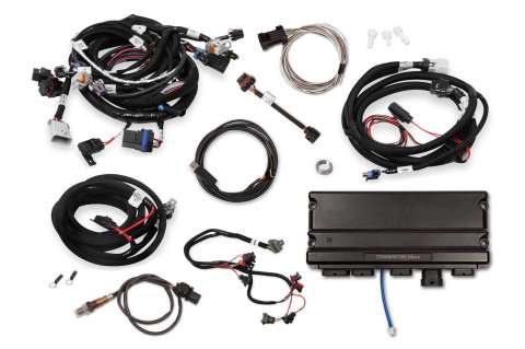 Holley Terminator X MAX Engine Management Systems 550-920T Systems, MAX, 8-EV1 Injectors, 8-Coil, Trans Control, Sensors, USB Cable, Chevy, LS, 4.8-6.2L, 4x Cam, 58x Crank, Kit