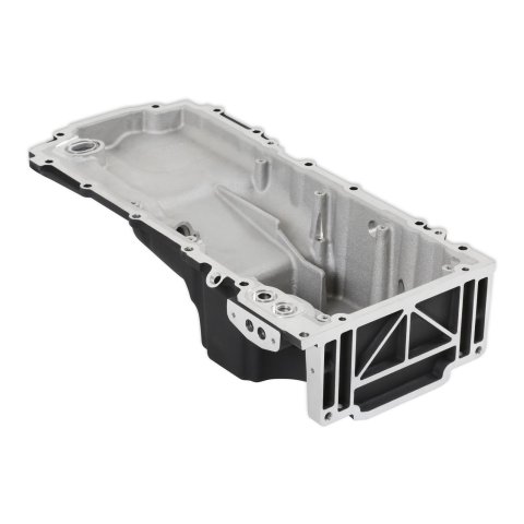Holley GM Gen-V LT Engine Swap Oil Pans 302-20BK Pan, Swap, Aluminum, Black, 6.1 Quarts, Retrofit, Chevrolet, Gen V Engines, Each