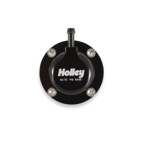 Holley EFI Fuel Pulse Dampers 12-1003 System Dampers, Billet Aluminum, Black Anodized, 40-70 psi, -8 AN Male Threads Inlet/Outlet, Standard Range, Each